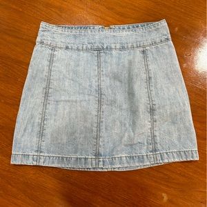 Free People denim mini skirt